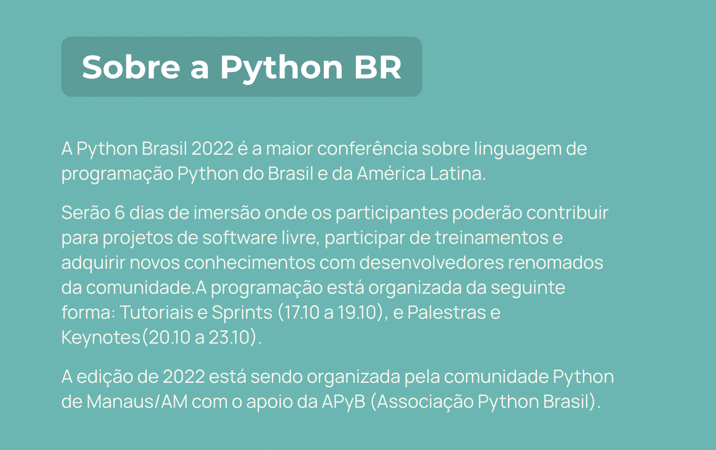 About python brasil screenshot